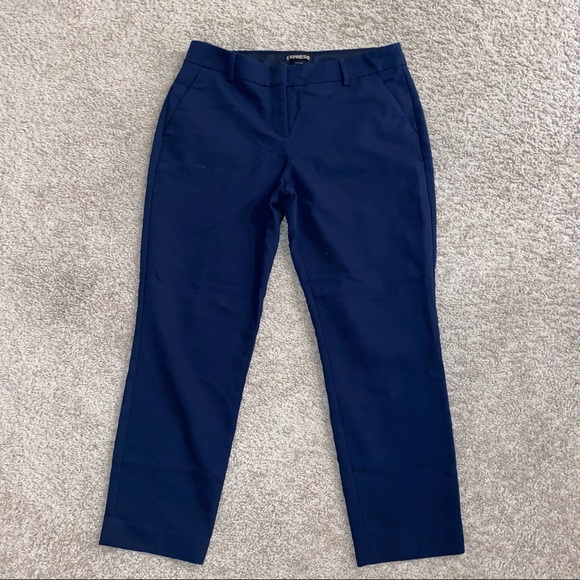 EXPRESS Navy/ Dark Blue columist straight leg dress pant - Picture 2 of 9
